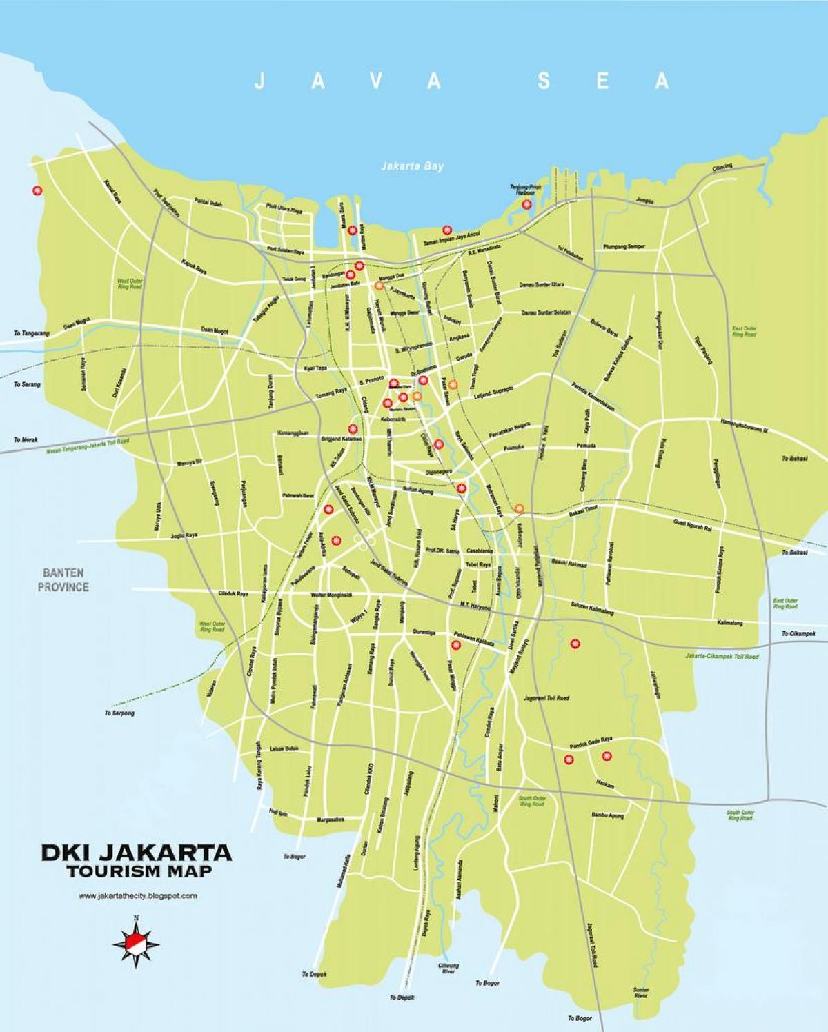 mapa de Jakarta harmoni