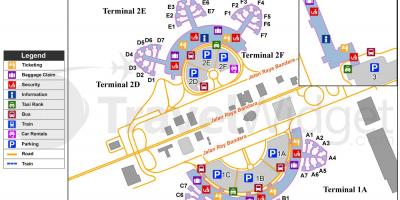 Soekarno hatta aeroporto terminal mapa