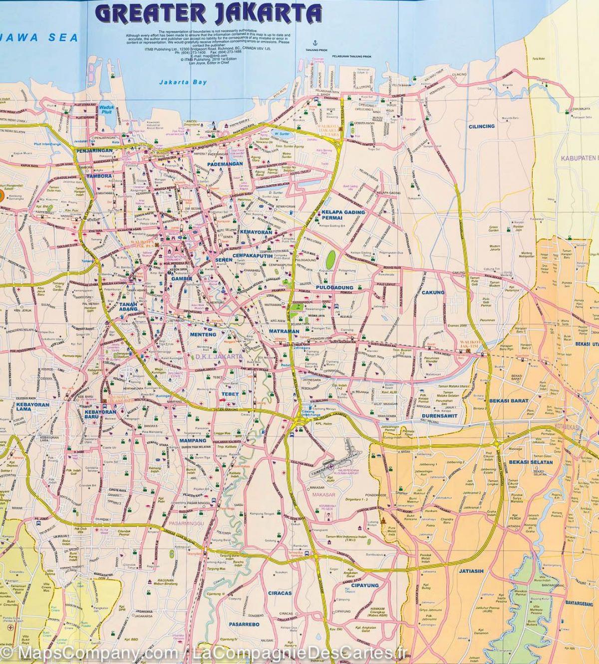 mapa de Jacarta rua