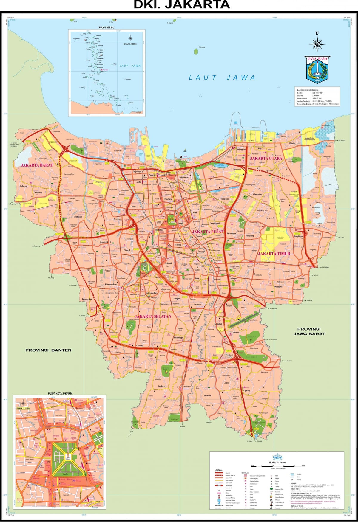 Mapa da cidade de jacarta