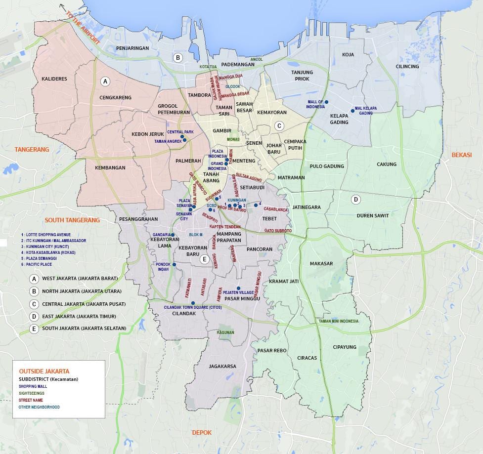 capital da indonésia mapa