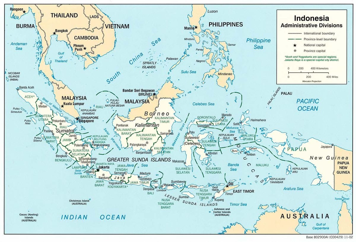 Jacarta, indonésia mapa