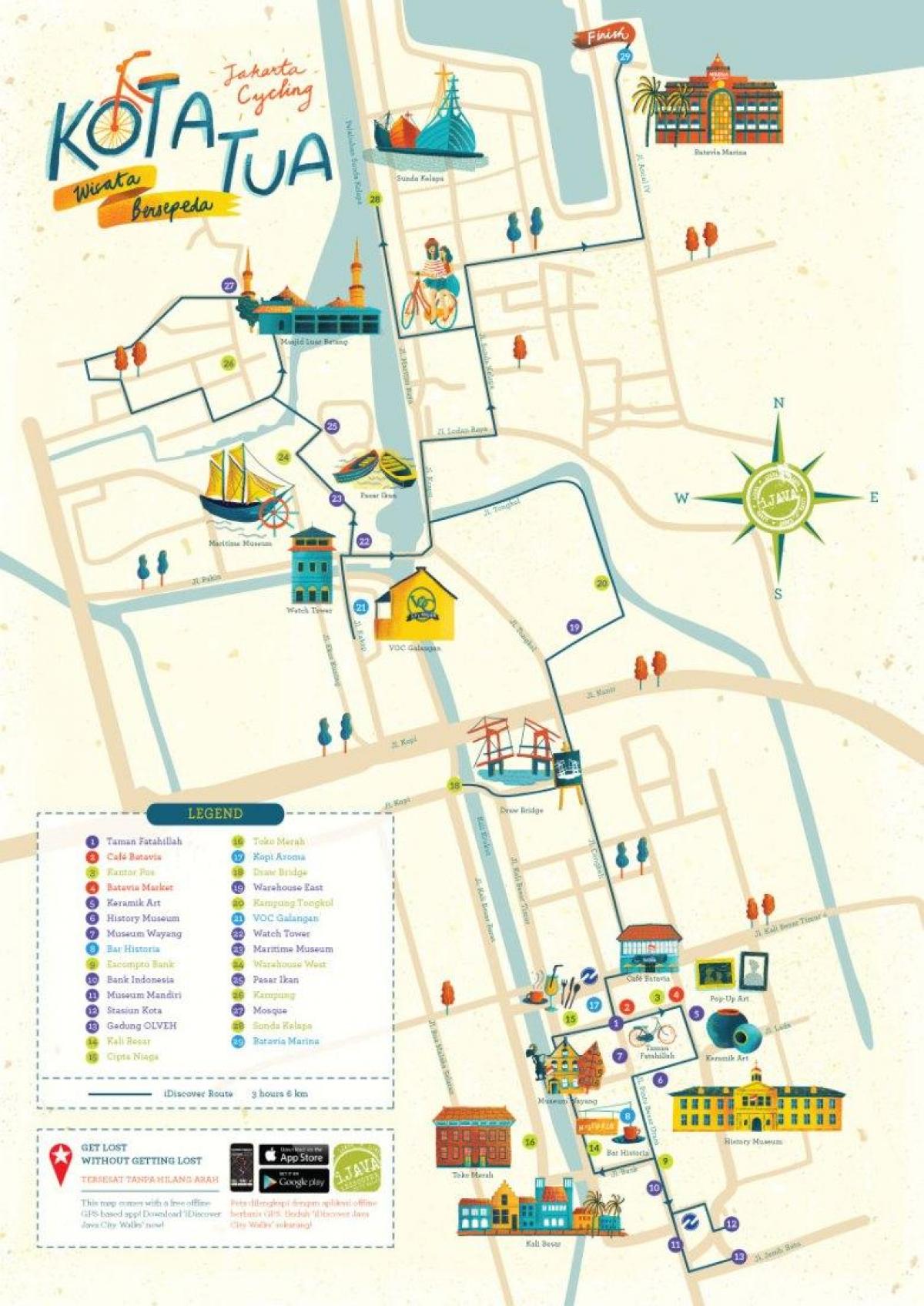mapa de kota Jacarta