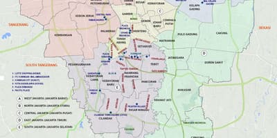 Capital da indonésia mapa