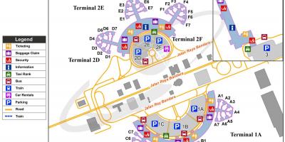 Jacarta aeroporto internacional de mapa